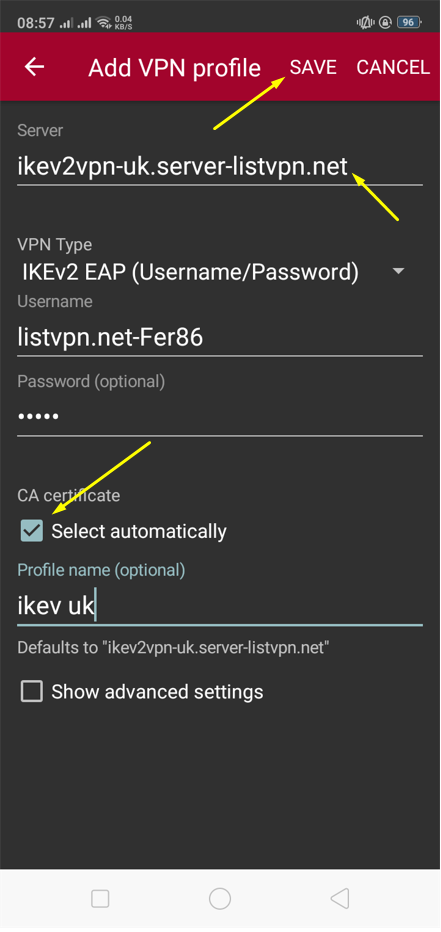 How to use Ikev2/strongswan vpn on android Ikev2/strongswan VPN On Android