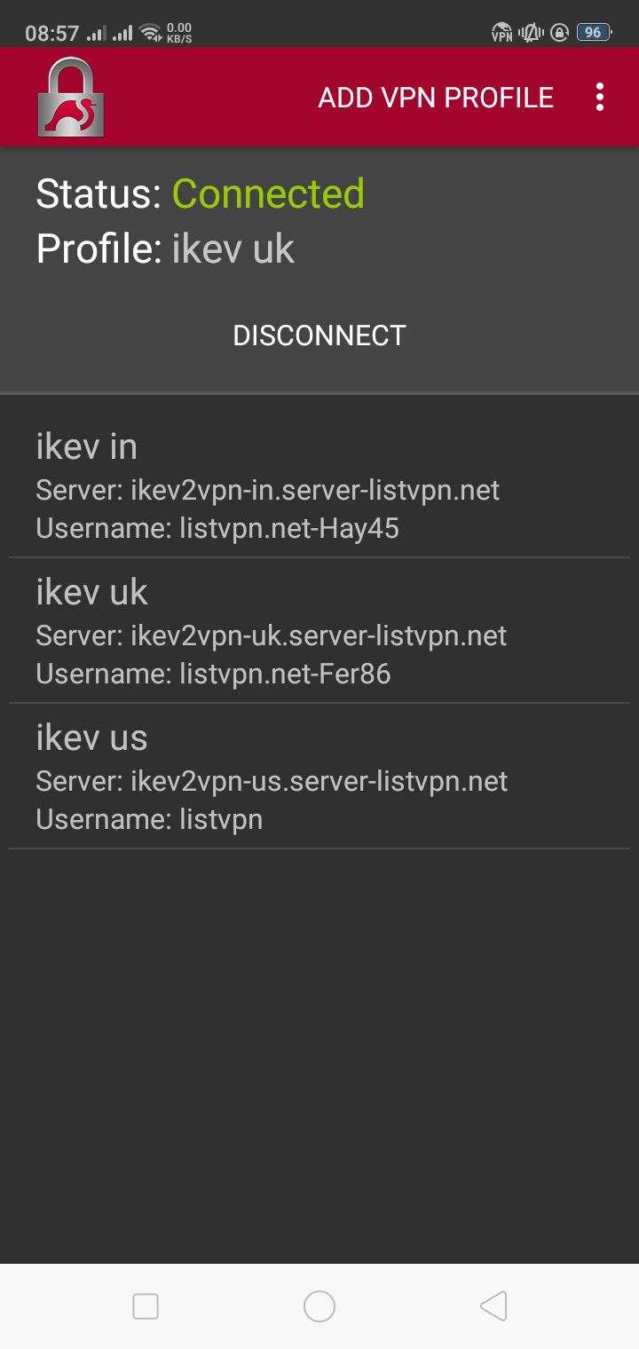 Ikev2/strongswan VPN On Android