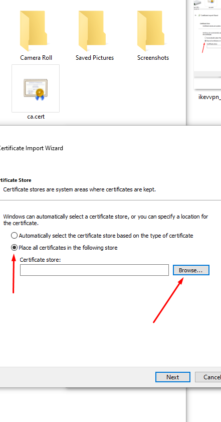 Ikev2/strongswan VPN On Windows10