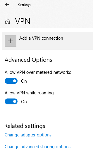 L2TP VPN On Windows10