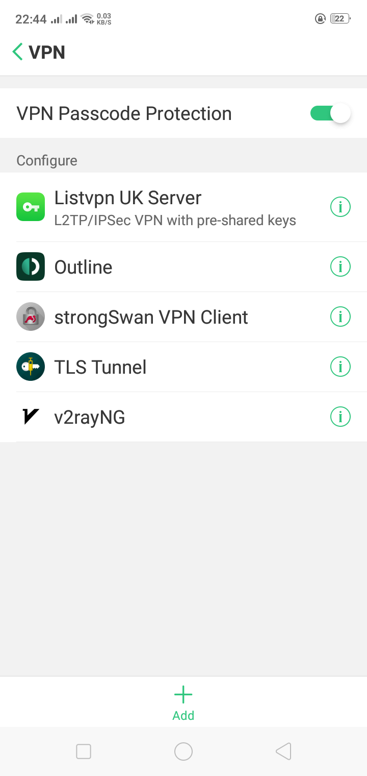 l2tp VPN On android