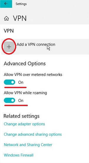 PPTP VPN On Windows10