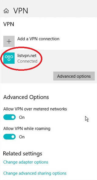 PPTP VPN On Windows10